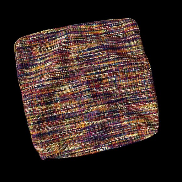 Woven Rainbow Throw Pillow Cover Colorful Decorative Square Zipper Home Accent - Picture 1 of 8